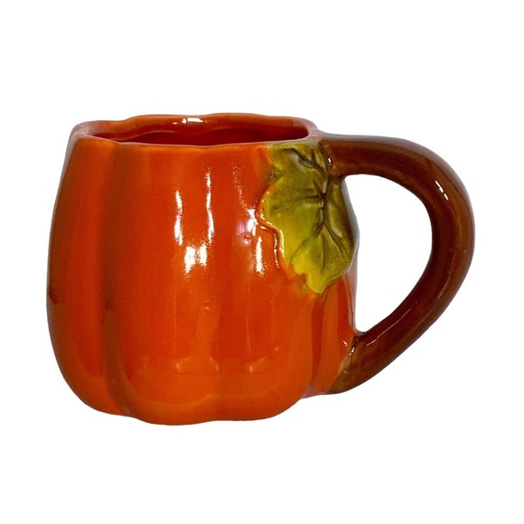 Harvest Pumpkin Mug Artisan Hand Painted Glazed Ceramic Functional Art - Picture 15 of 15